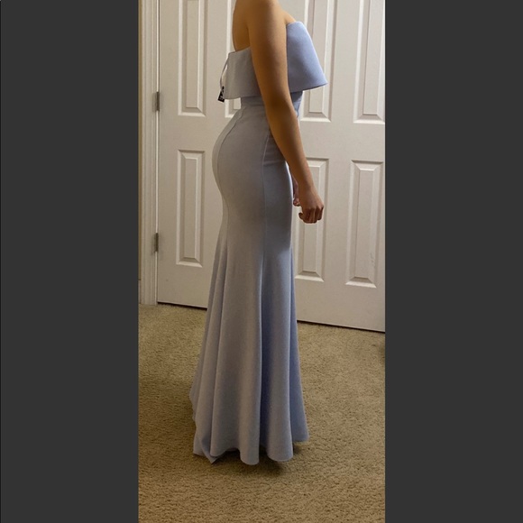 Xscape Strapless Popover Evening Gown - Picture 4 of 5